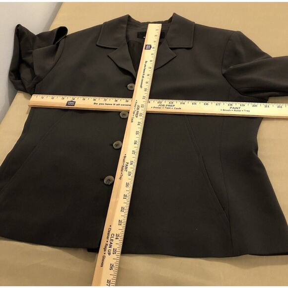 JONES NEW YORK Blazer Jacket Size L/14 Lined Long Sleeve Lapel Notched Collar - Picture 10 of 12